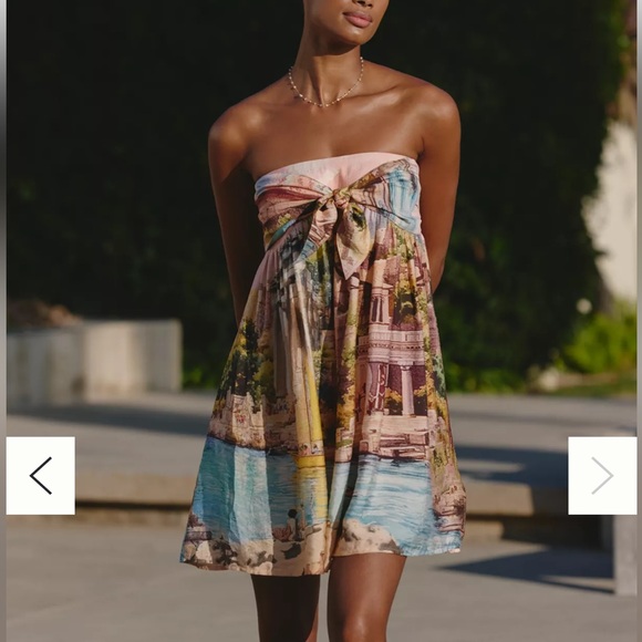 Anthropologie Dresses & Skirts - NWT Celandine Strapless Bow-Front Mini Dress SZ Large